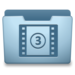 Ocean Blue Movies Icon 256x256 png